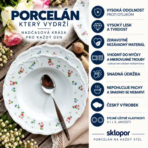 výhody porcelánu