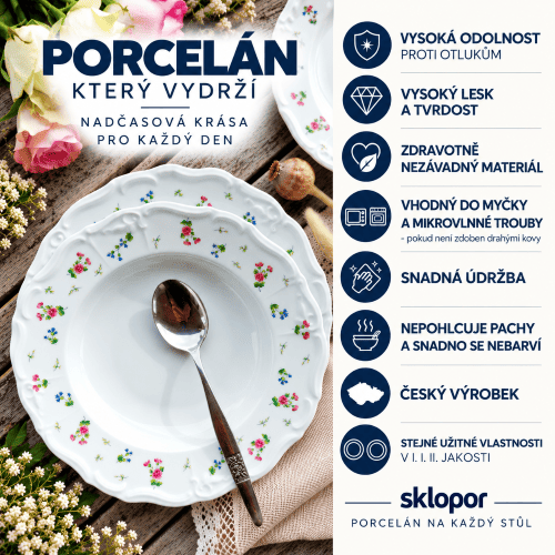 výhody porcelánu