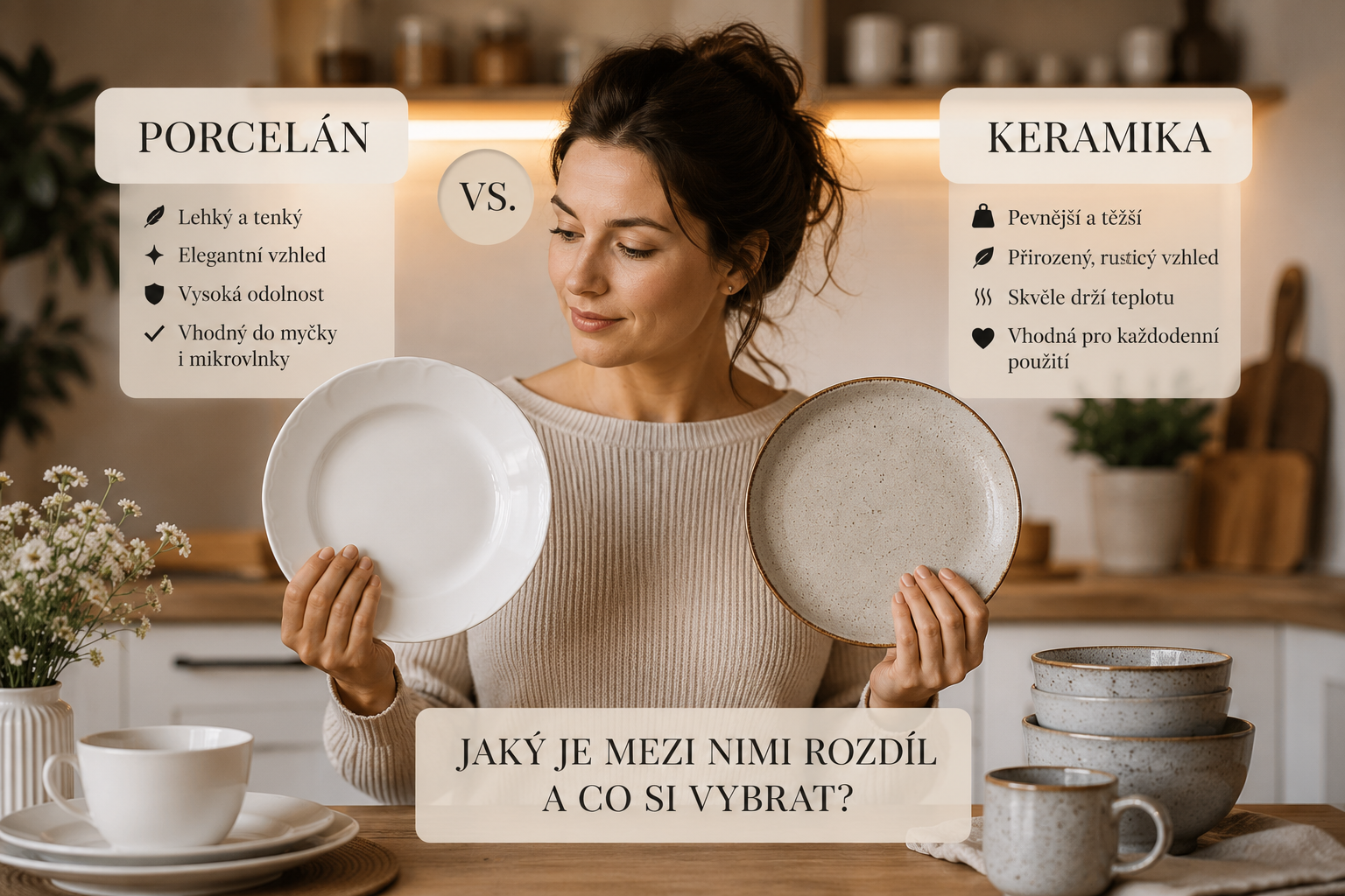 Porcelán vs. keramika: Jaký je mezi nimi rozdíl a co si vybrat?