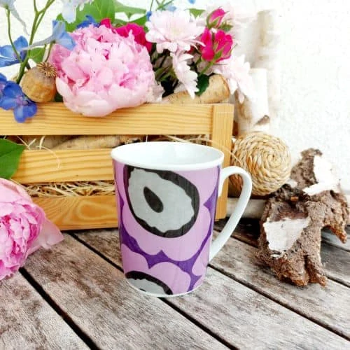 SISI hrnek 280 ml, fialová květina, Český porcelán Dubí