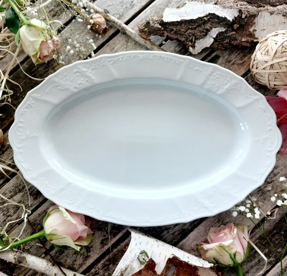 BERNADOTTE mísa oválná 39 cm, bílá, Thun 1794