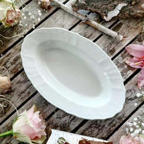 BERNADOTTE IVORY mísa oválná hluboká 24 cm, slonová kost, Thun 1794