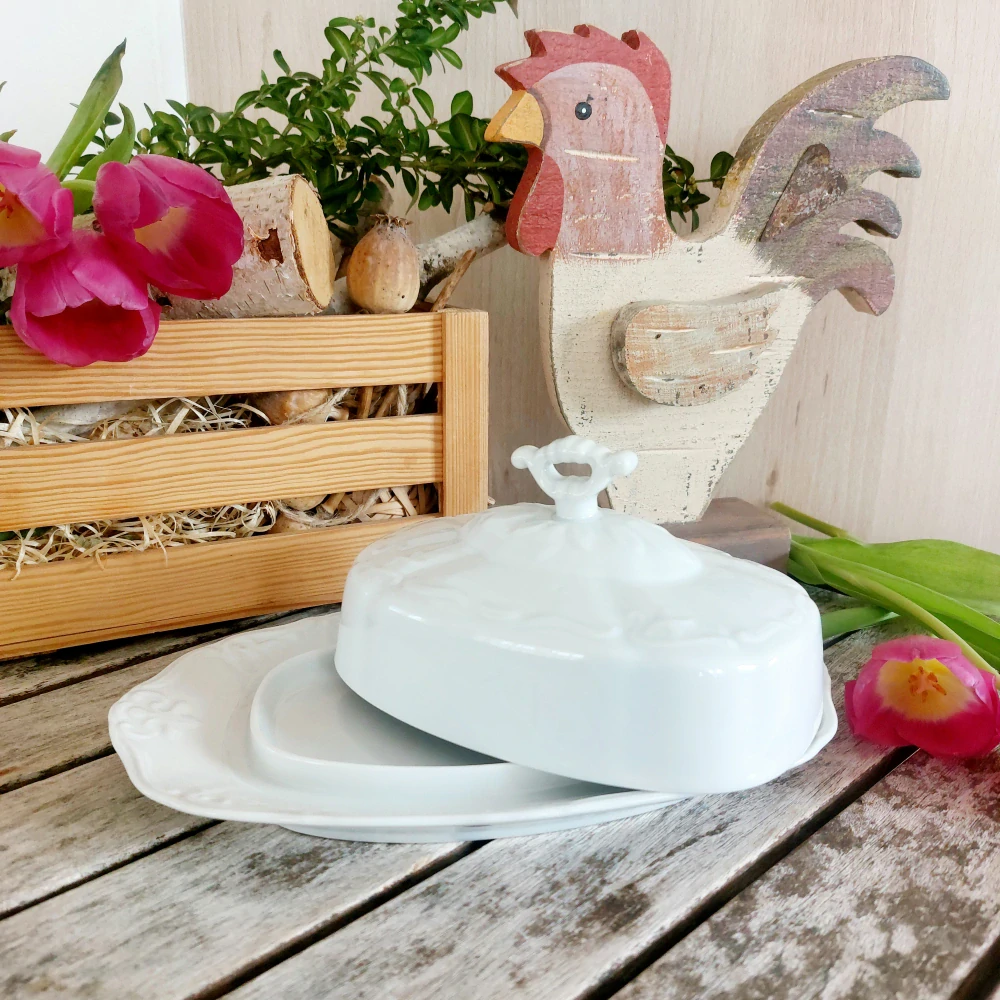 MARIE LOUISE máslenka hranatá, bílá, Thun 1794