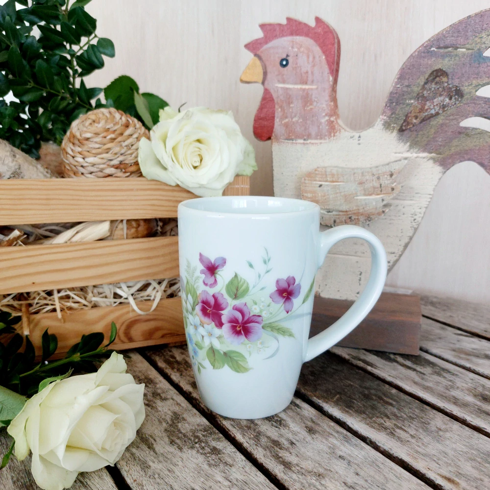 MILADA hrnek 380 ml, fialový narcis, Český porcelán Dubí