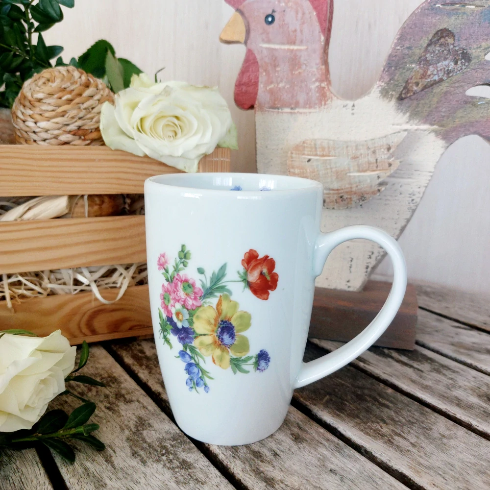 MILADA hrnek 380 ml, selská kytice, Český porcelán Dubí