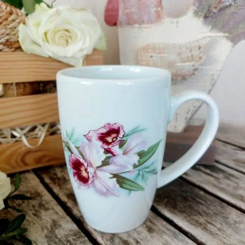 MILADA hrnek 380 ml, fialový narcis, Český porcelán Dubí