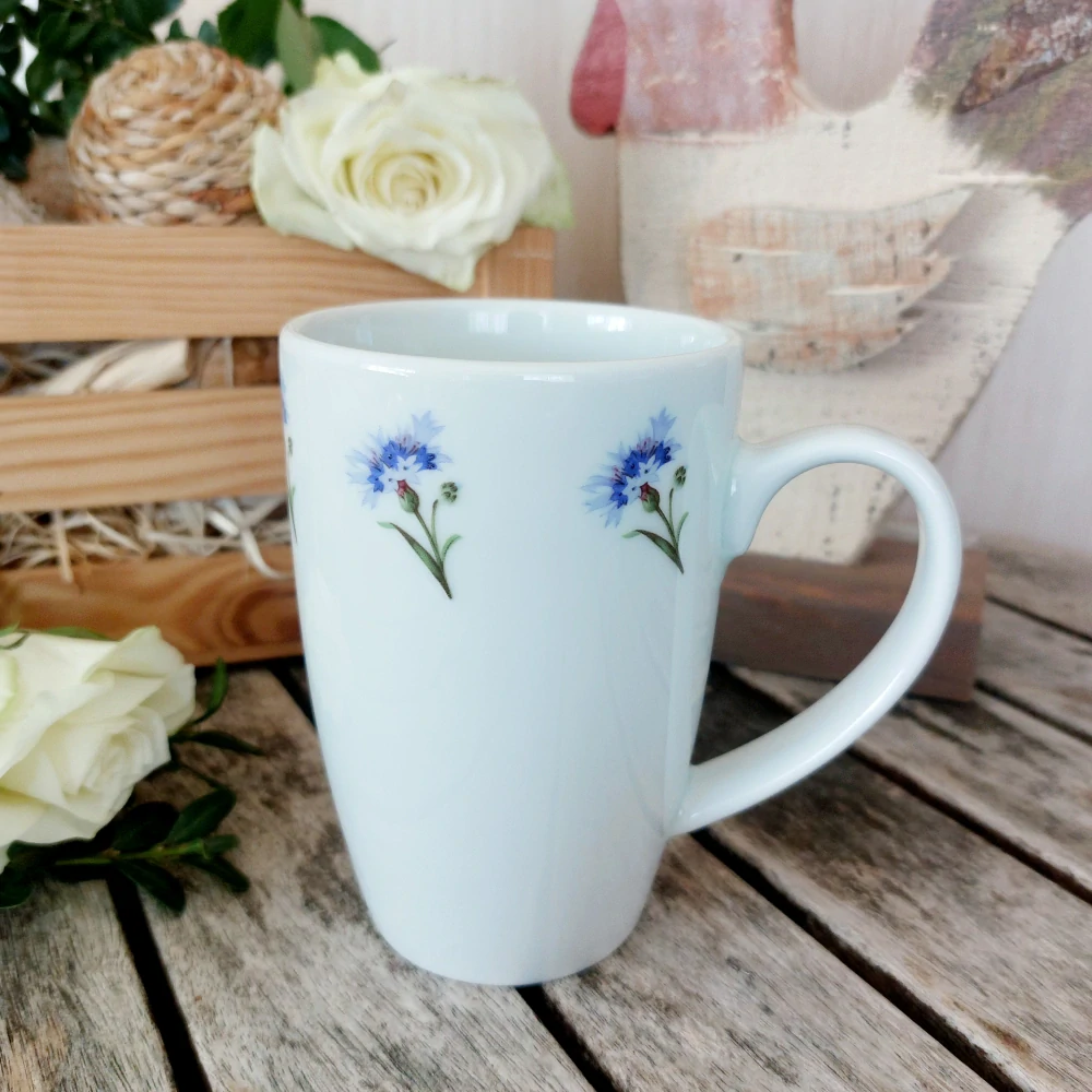 MILADA hrnek 380 ml, chrpy, Český porcelán Dubí