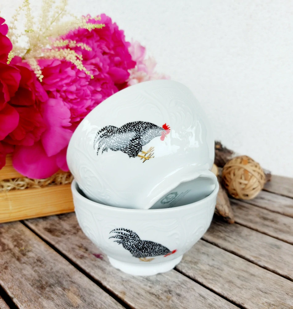 BERNADOTTE miska  13 cm, kropenatý kohout, Thun 1794