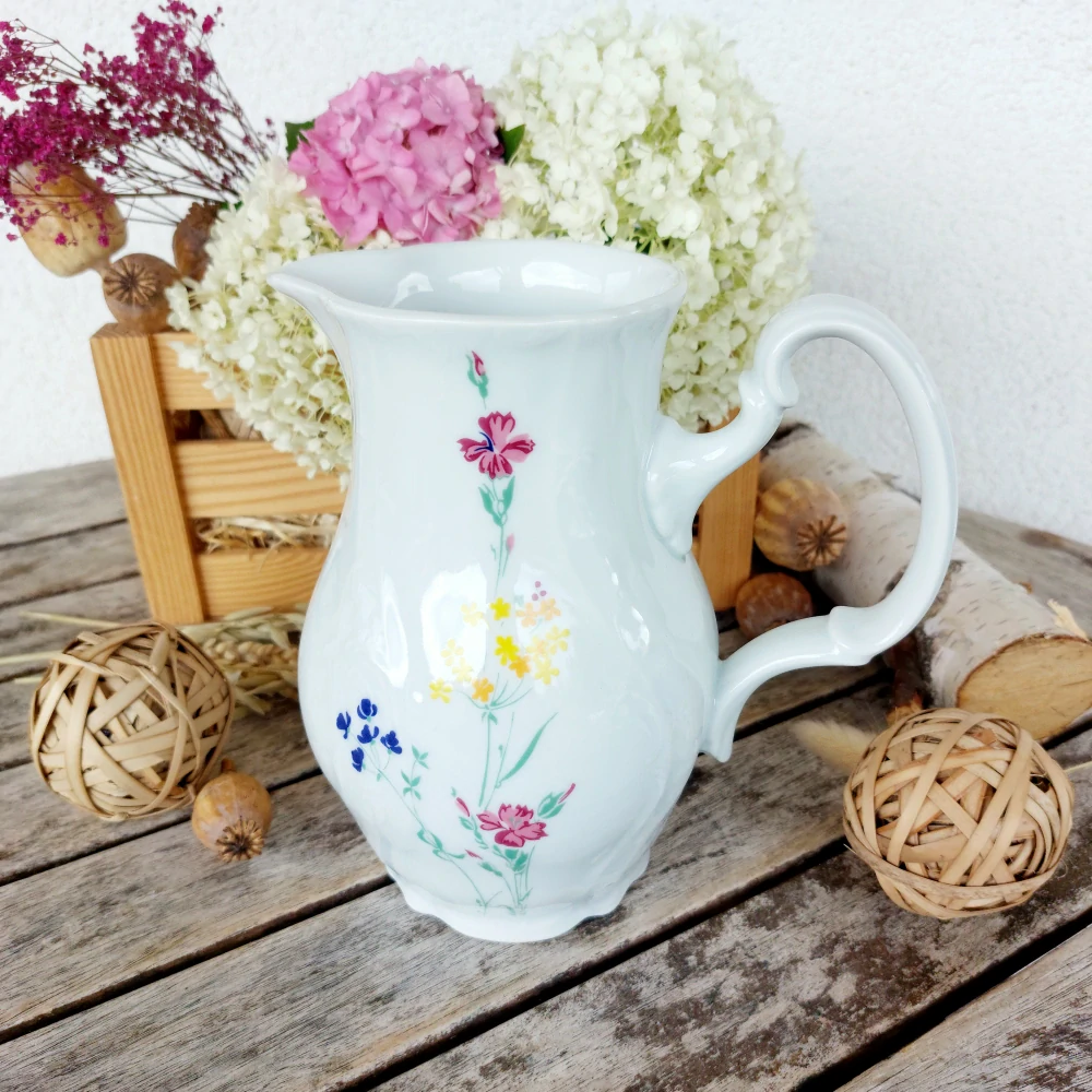 BERNADOTTE mlékovka 1000 ml, barevné květiny, Thun 179