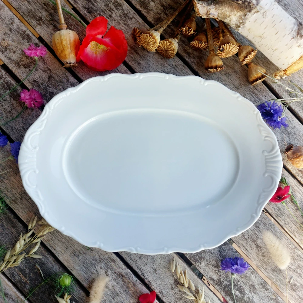 VERONA talíř oválný 32 cm, bílý, G. Benedikt 1882