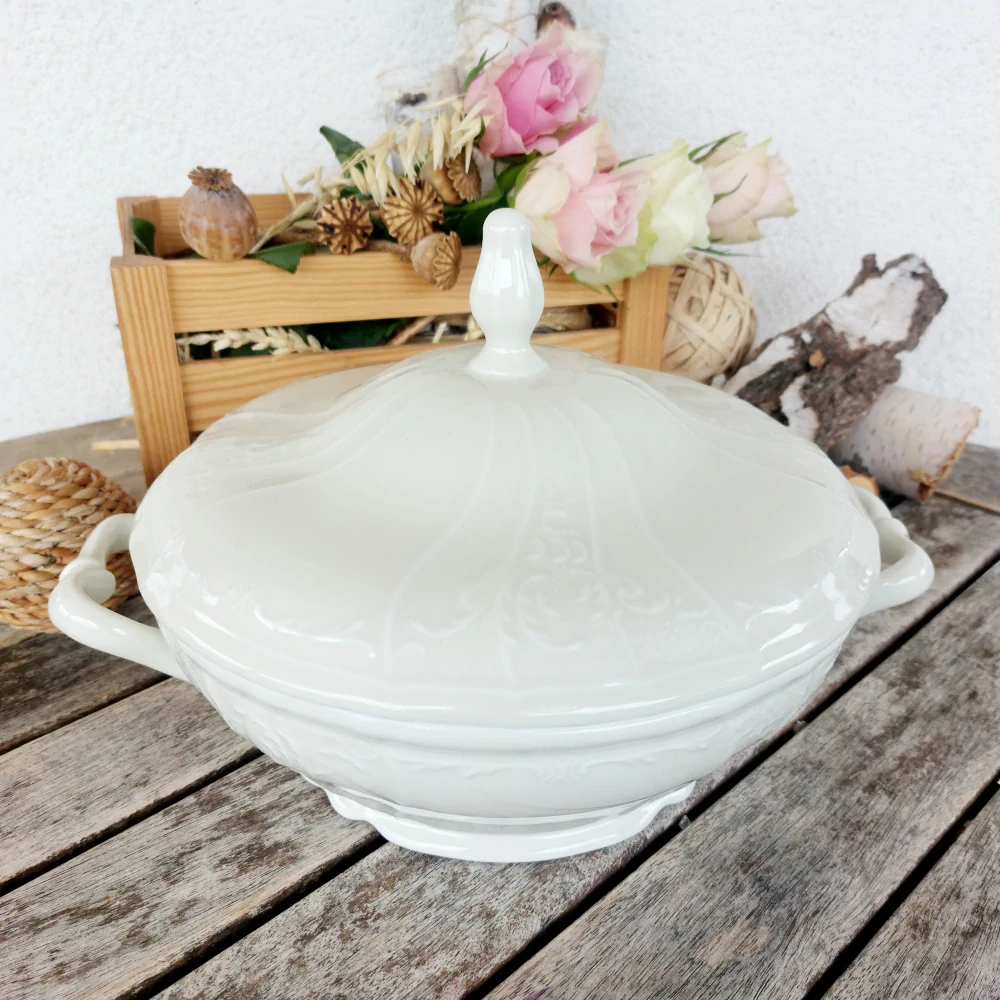 BERNADOTTE IVORY mísa zeleninová 1500 ml, slonová kost, Thun 1794