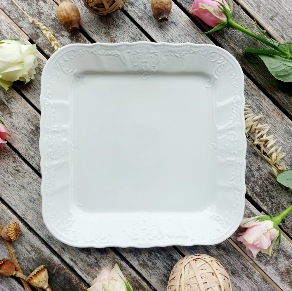 BERNADOTTE IVORY podnos 4-hranný 26 cm, slonová kost, Thun 1794