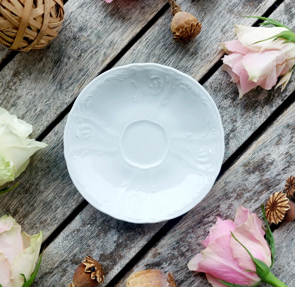 BERNADOTTE podšálek 11,5 cm, bílý, Thun 1794