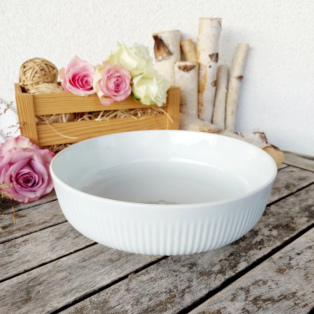 LINKA mísa salátová 24,5 cm, bílá, Thun 1794