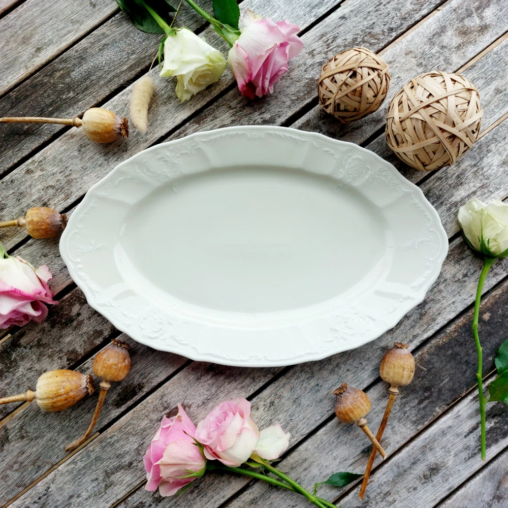 BERNADOTTE IVORY mísa oválná 34 cm, slonová kost, Thun 1794