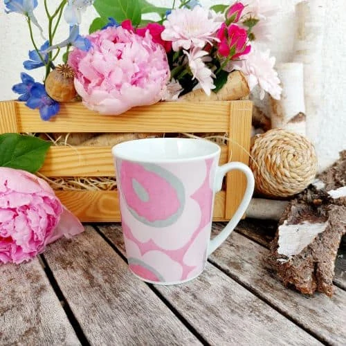 SISI hrnek 280 ml, růžová květina, Český porcelán Dubí