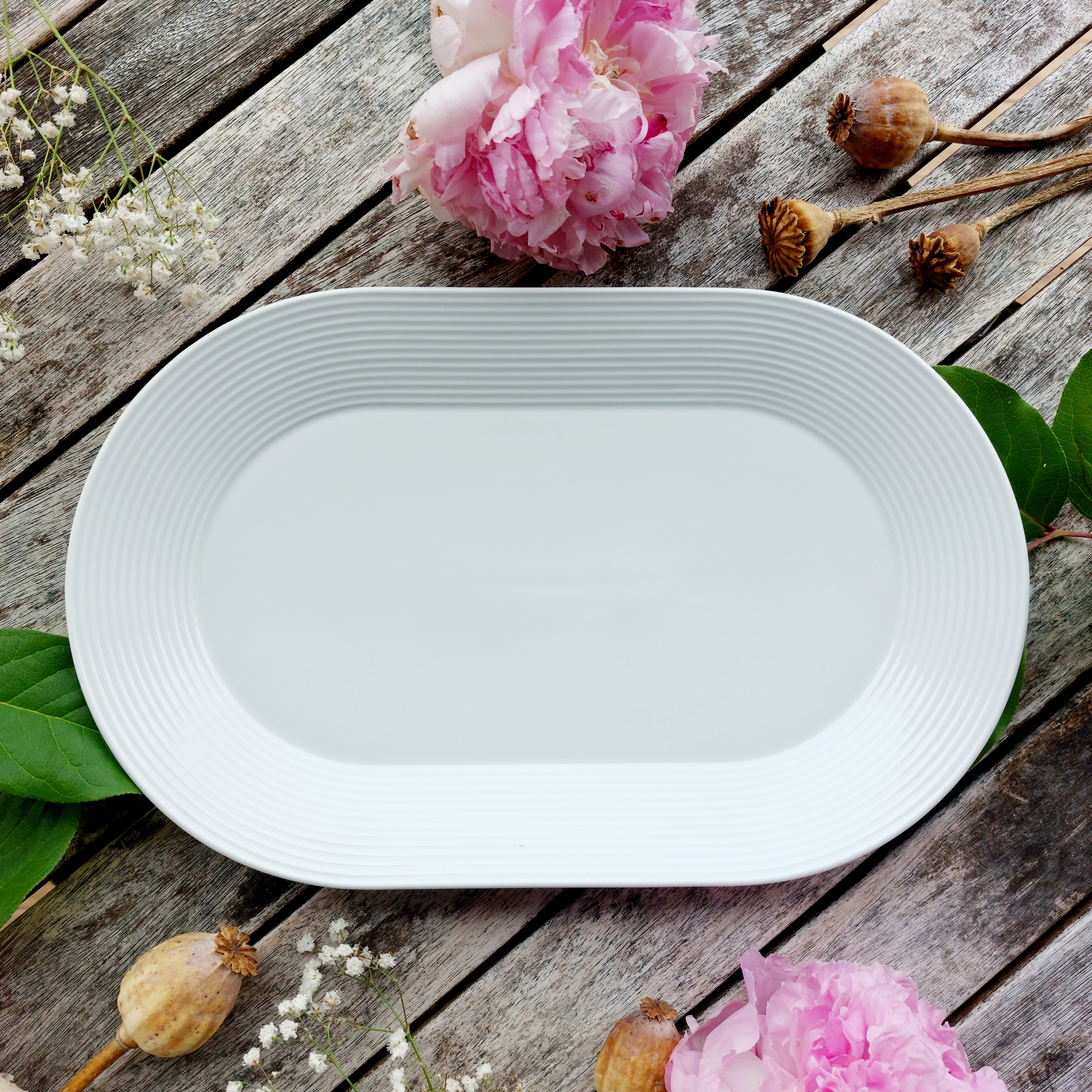 LEA mísa oválná 32 cm, bílá, Thun 1794