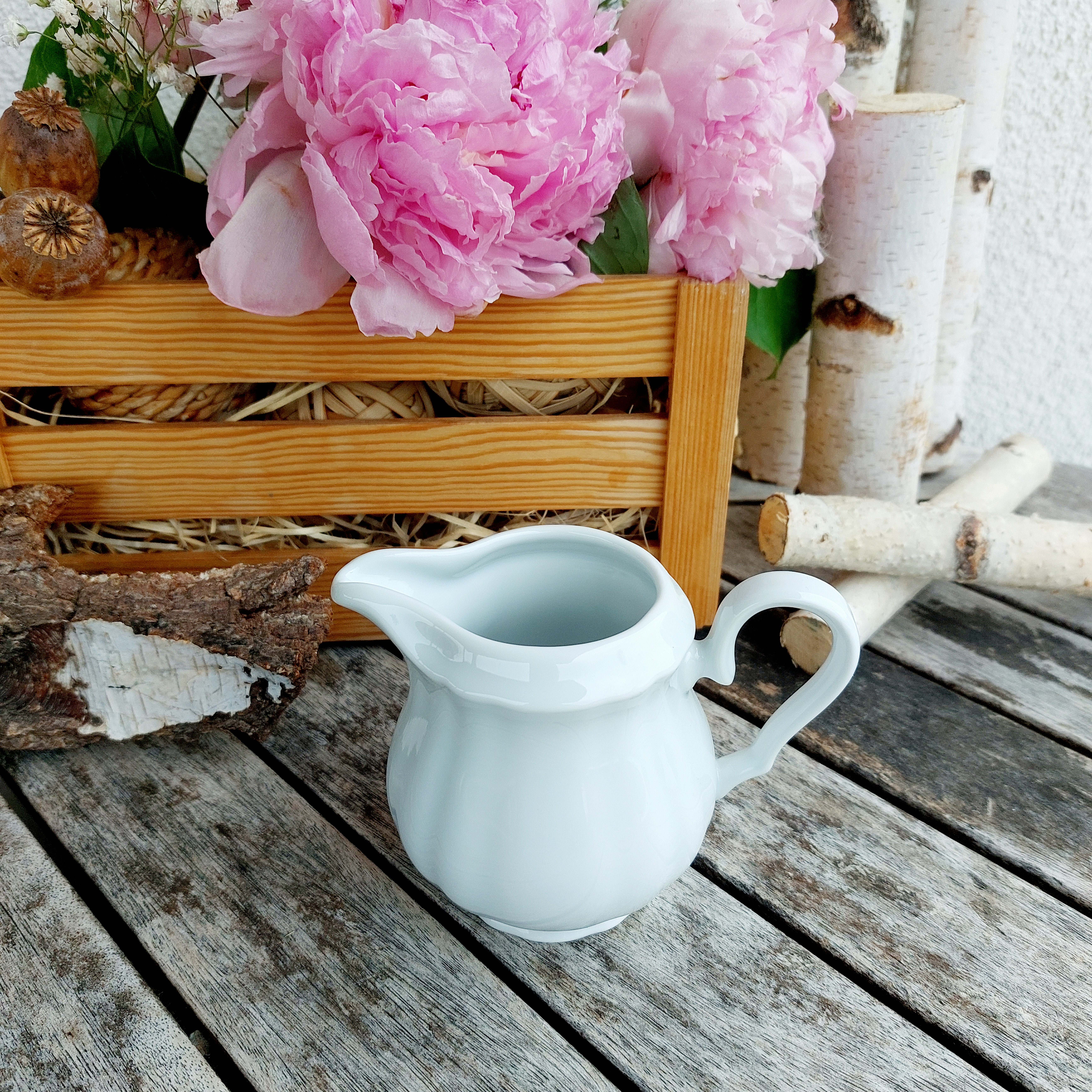 ROSE mlékovka 250 ml, bílá, Thun 1794