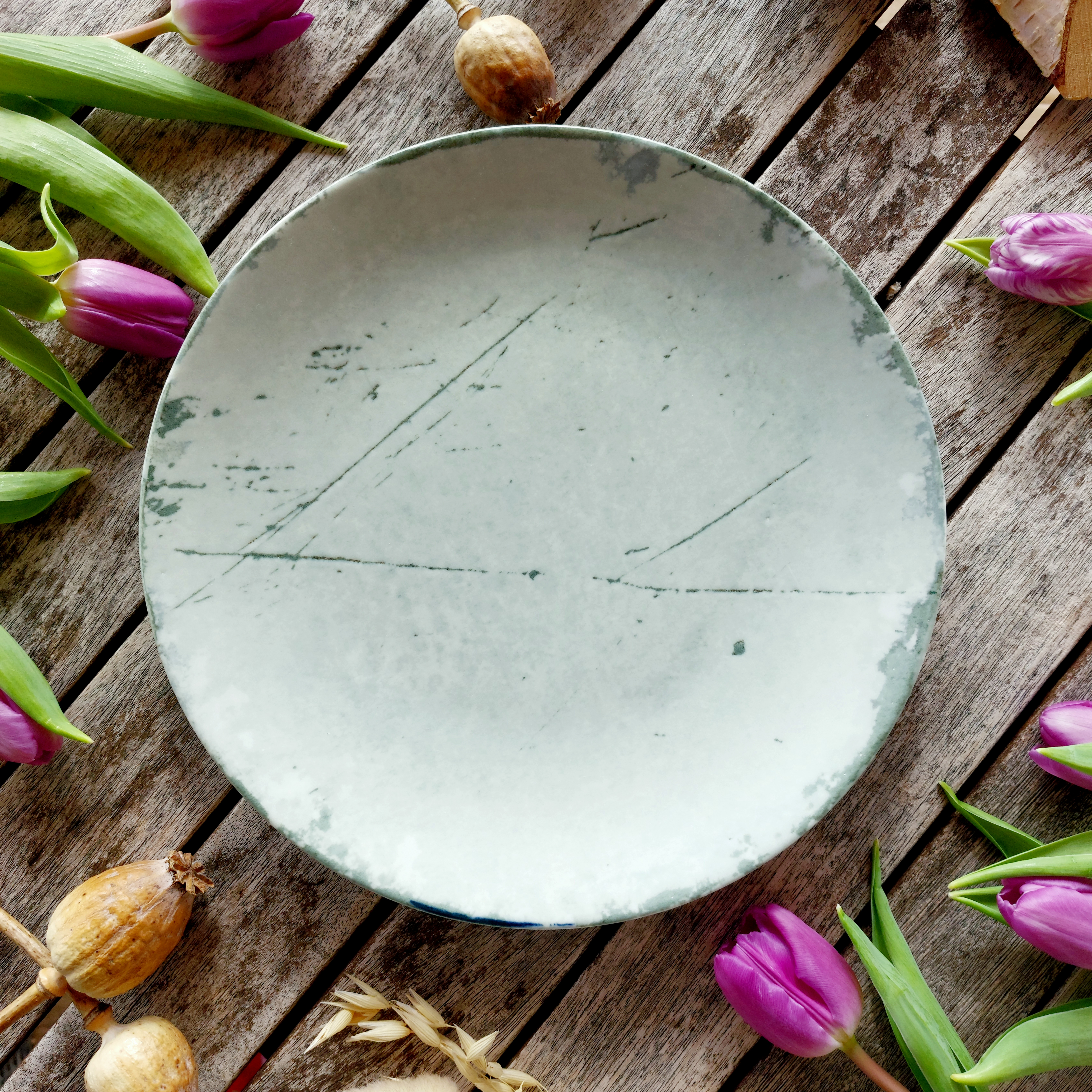 DECOLAB STONE GREEN talíř mělký 24 cm, G. Benedikt 1882