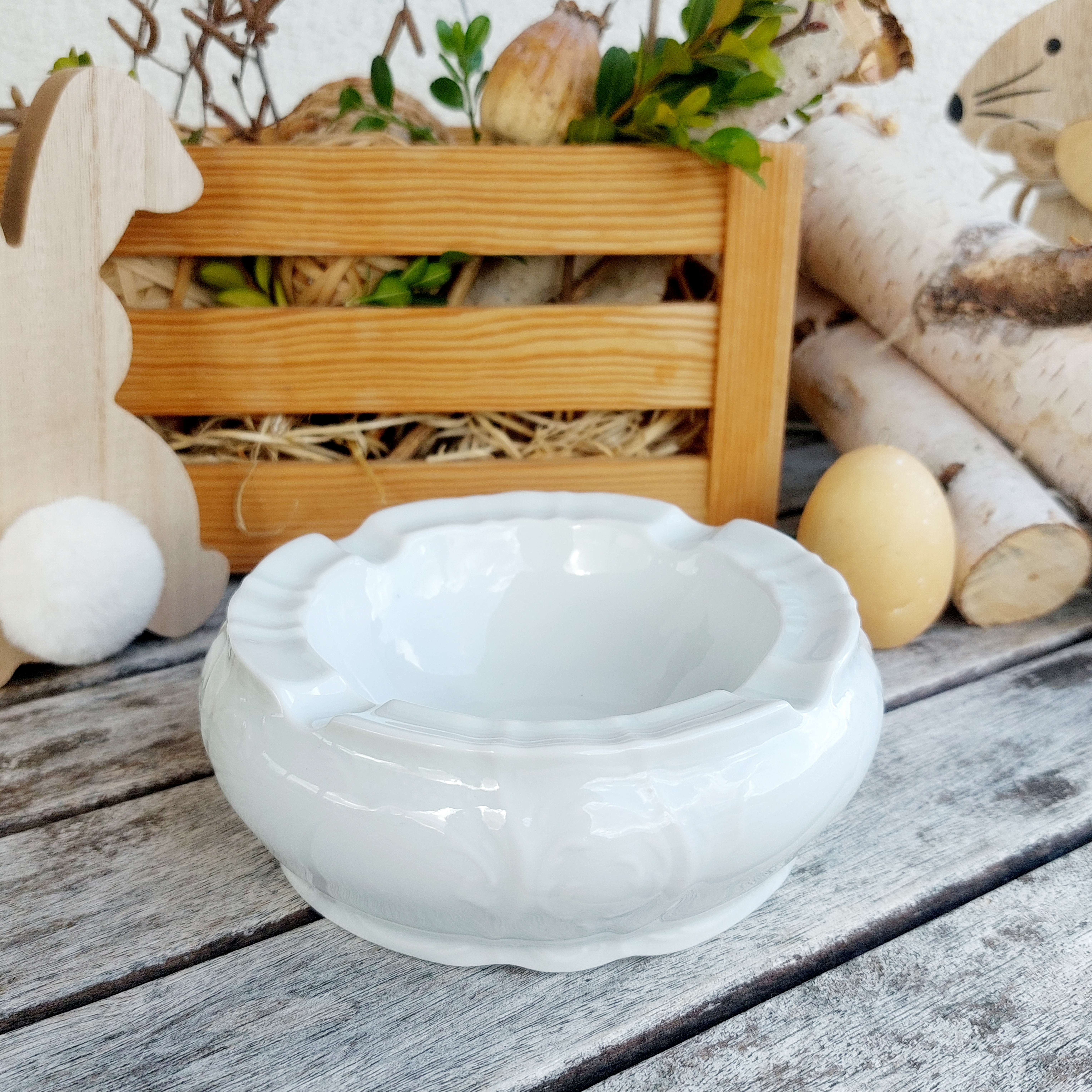 BERNADOTTE popelník 13 cm, bílý, Thun 1794