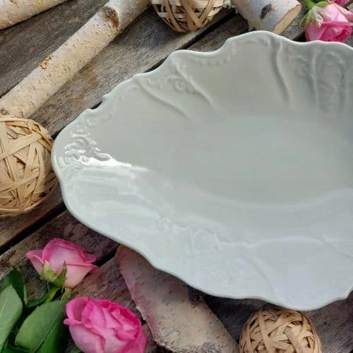 BERNADOTTE IVORY koš na chléb 34 cm, slonová kost, Thun 1794
