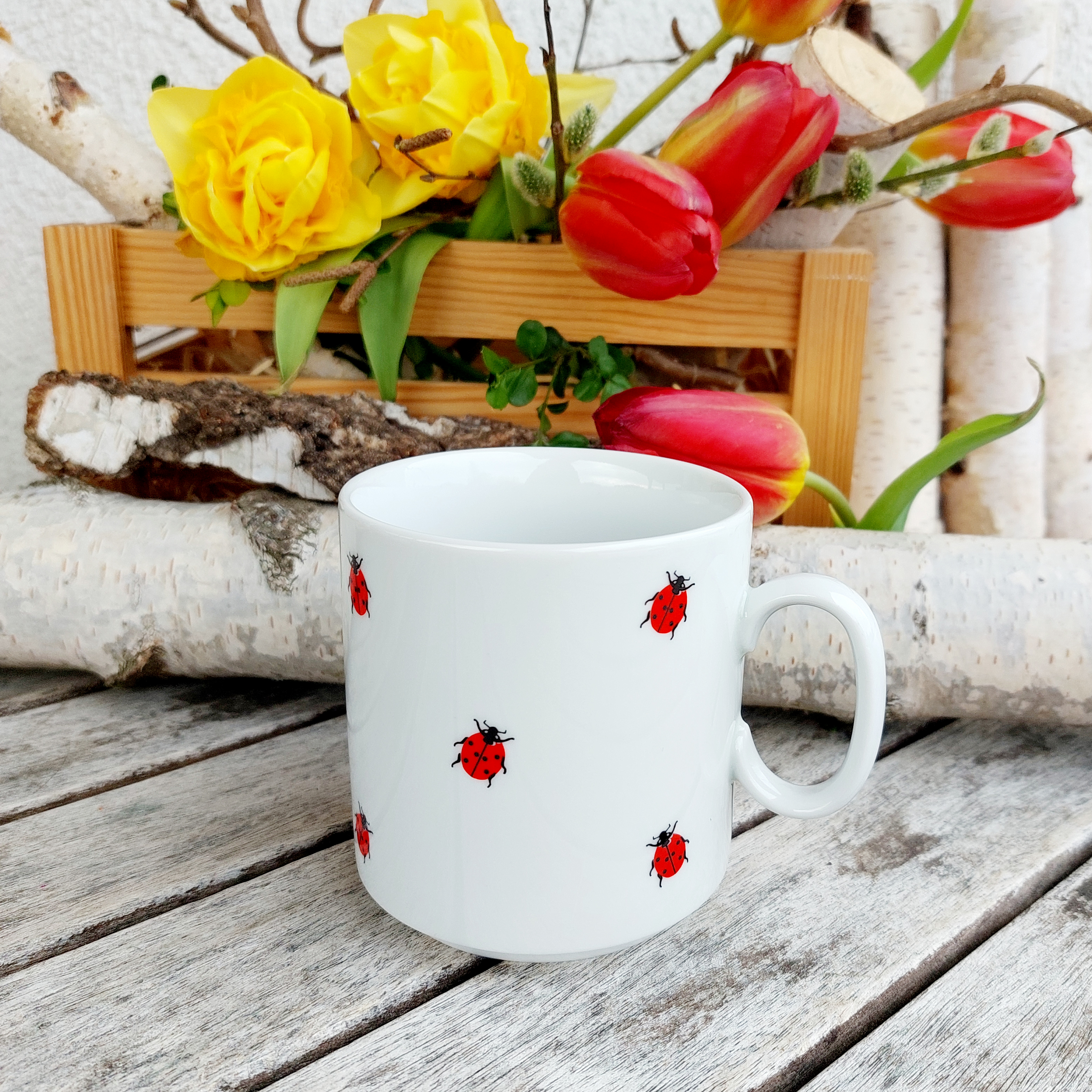 LUCAS hrnek 270 ml, berušky, Český porcelán Dubí 