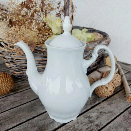 BERNADOTTE konvice kávová 1200 ml, bílá, Thun 1794
