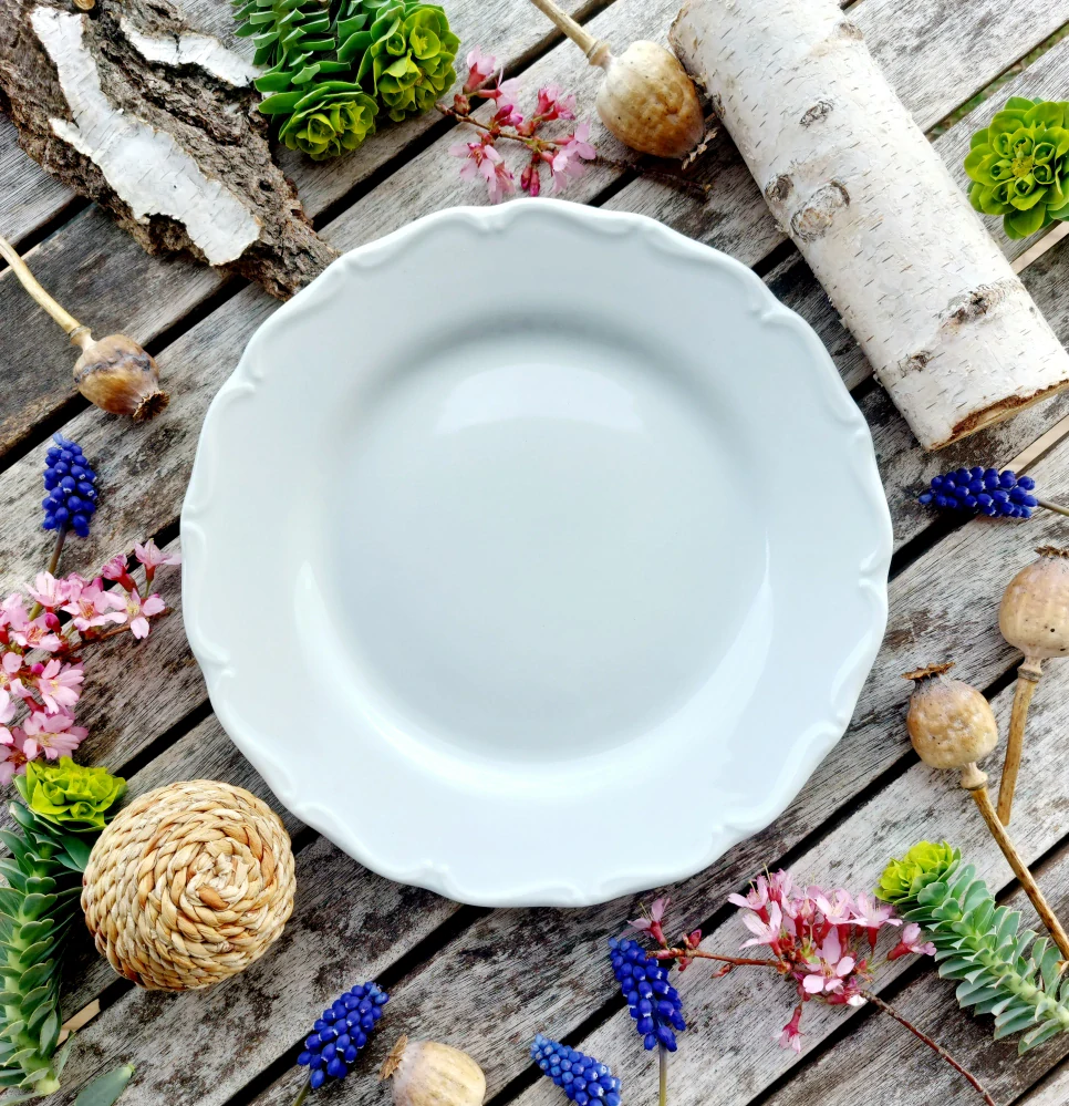 VERONA talíř mělký 25 cm, bílý, G. Benedikt 1882