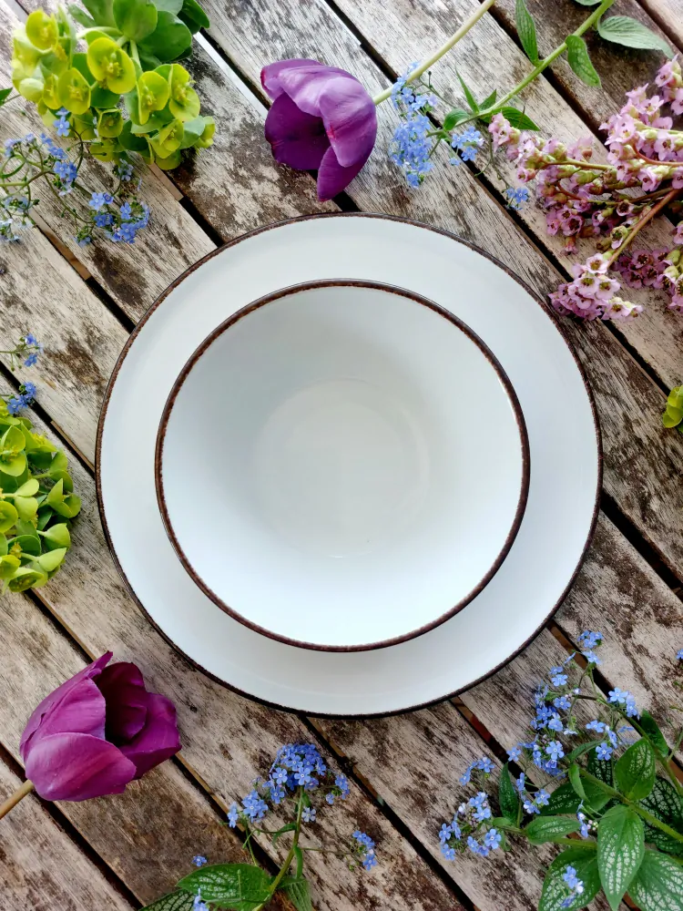 OPTIMO HANDPAINTED miska 15 cm, hnědá linka, G. Benedikt 1882