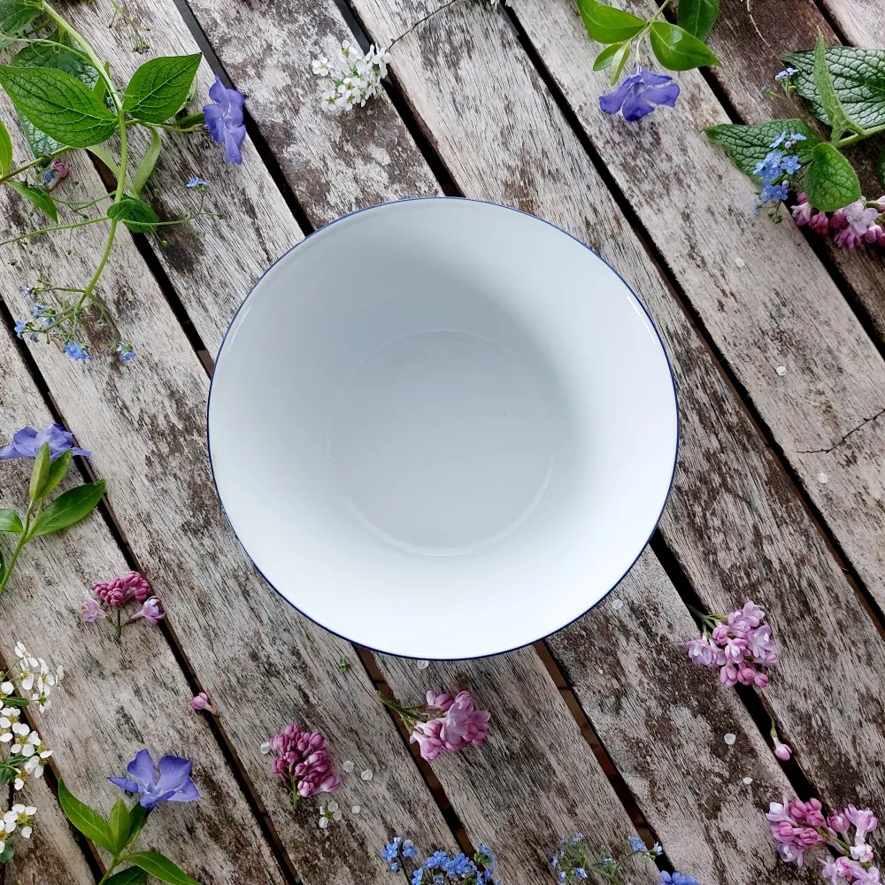 TOM miska kompotová 16 cm, modrá linka, Thun 1794