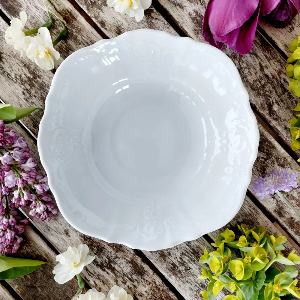 BERNADOTTE miska kompotová kulatá 19 cm, bílá, Thun 1794