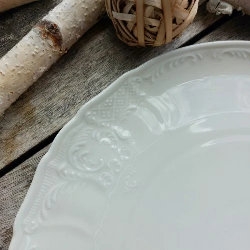 BERNADOTTE IVORY talíř / podnos na dort 32 cm, slonová kost, Thun 1794