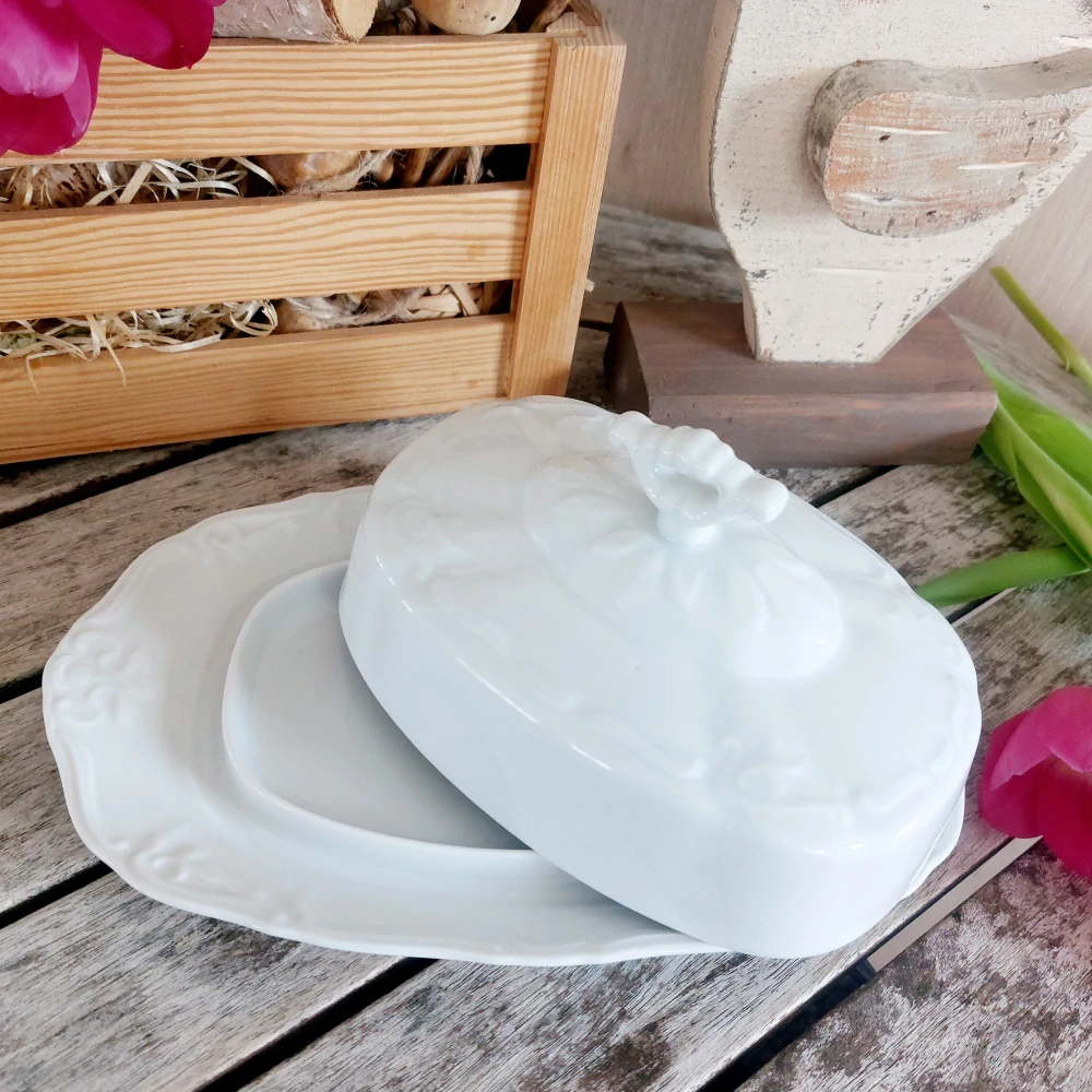 MARIE LOUISE máslenka hranatá, bílá, Thun 1794