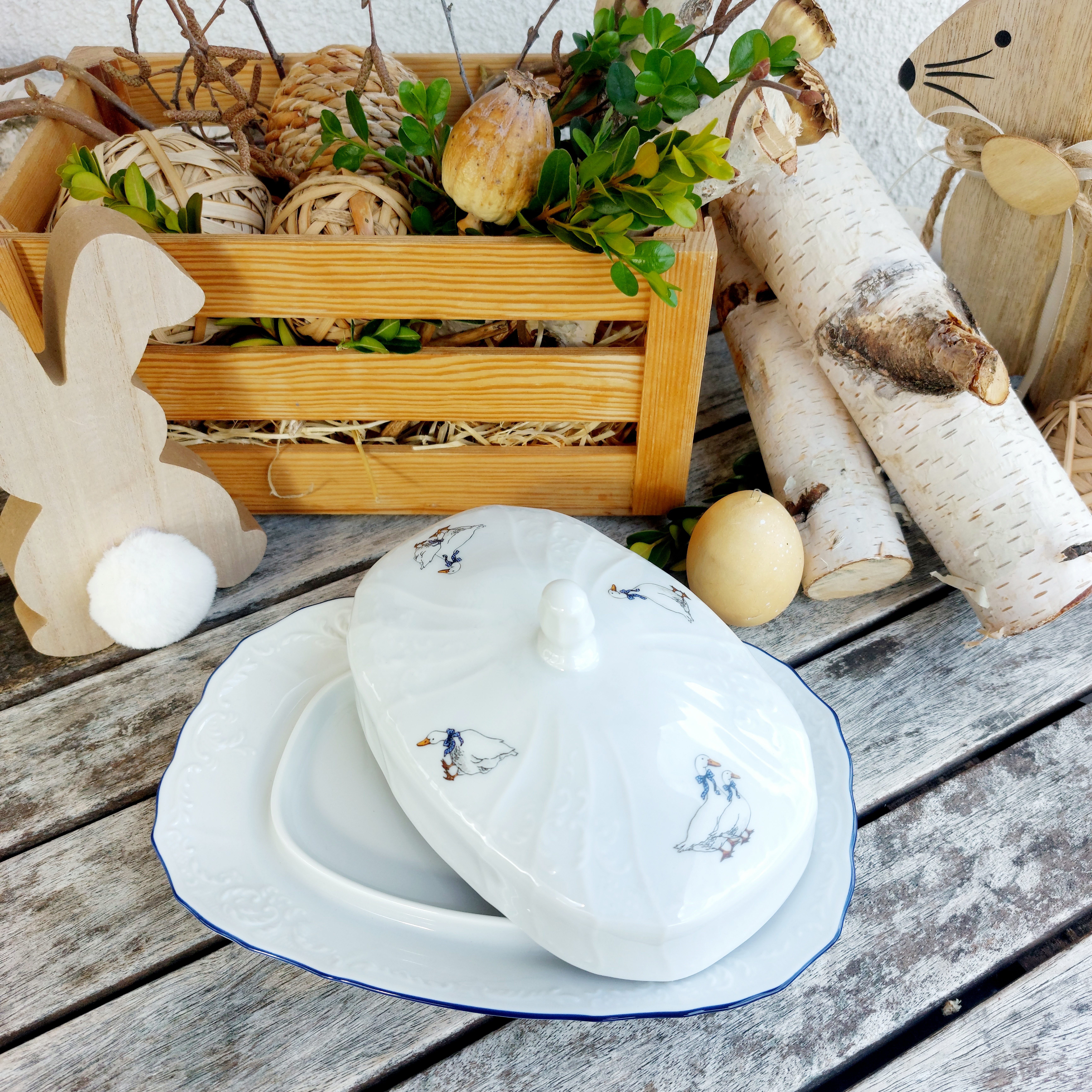 BERNADOTTE máslenka, husy a tmavě modrá linka, Thun 1794