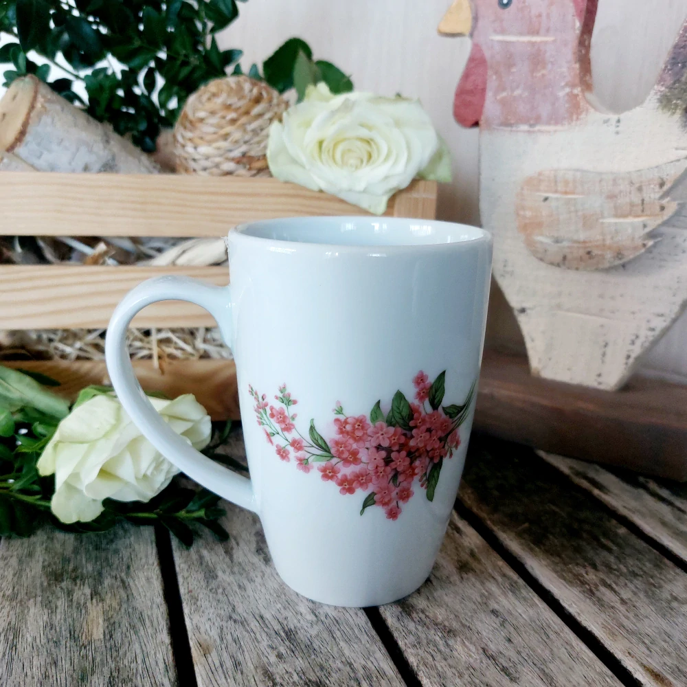 MILADA hrnek 380 ml, rozkvetlá větvička, Český porcelán Dubí