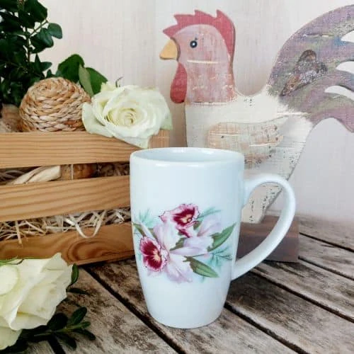 MILADA hrnek 380 ml, fialový narcis, Český porcelán Dubí
