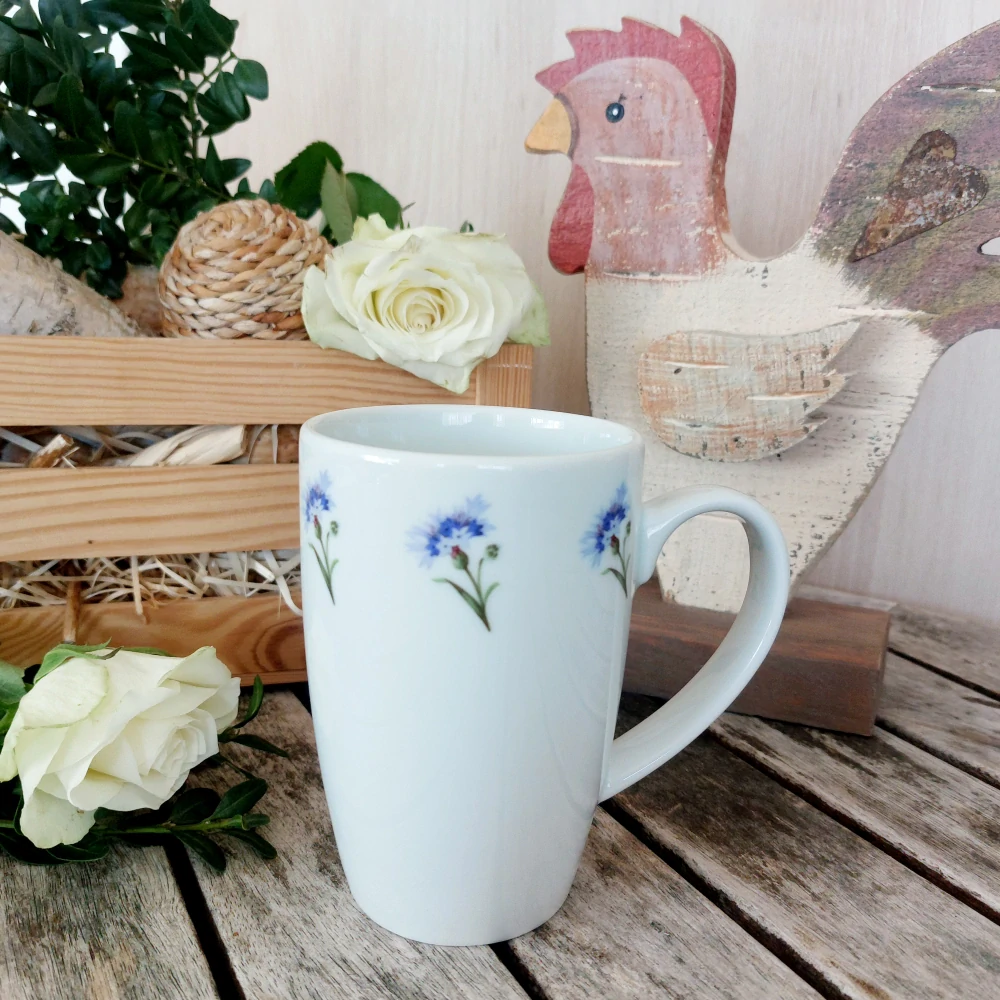 MILADA hrnek 380 ml, chrpy, Český porcelán Dubí