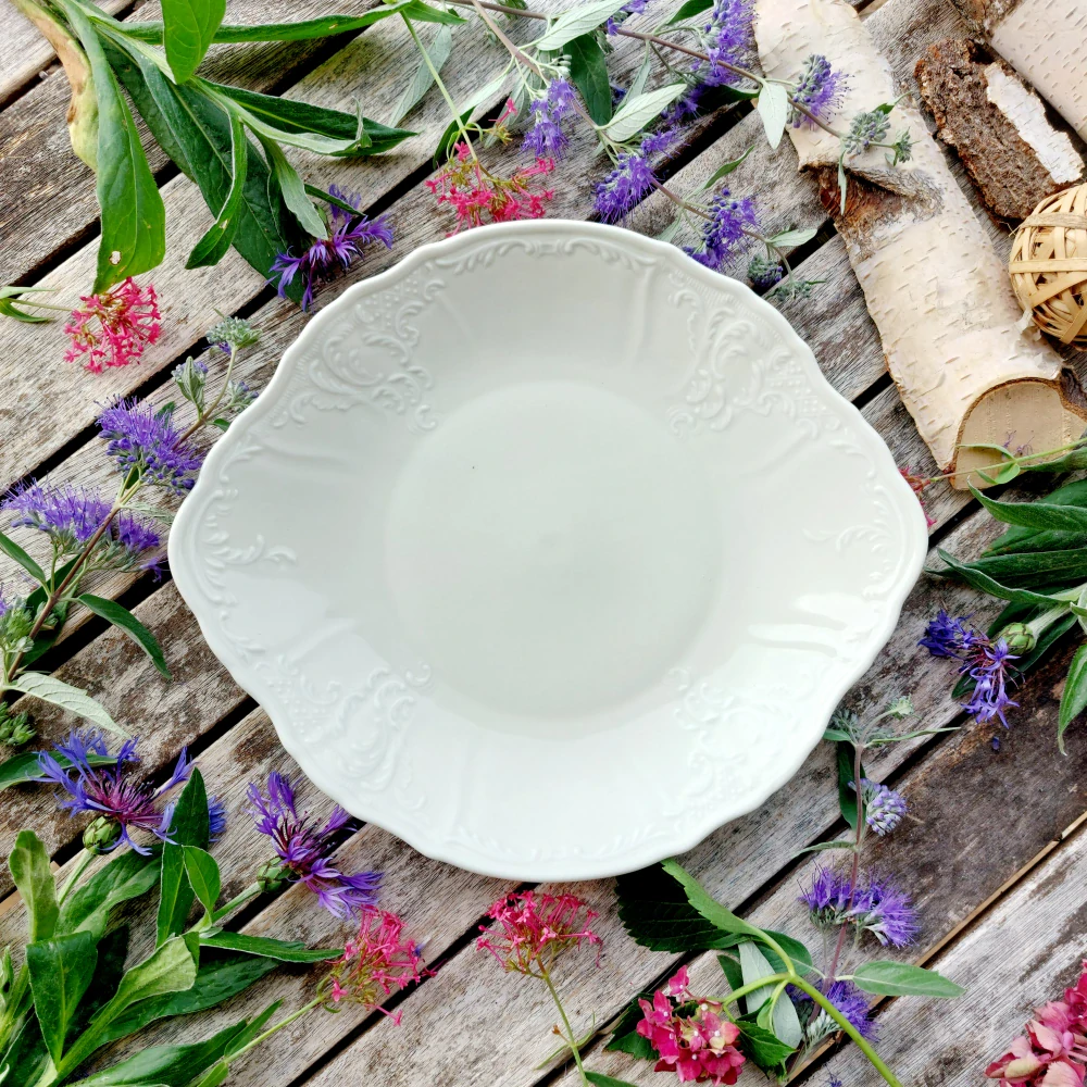 BERNADOTTE IVORY talíř koláčový 27 cm, slonová kost, Thun 1794