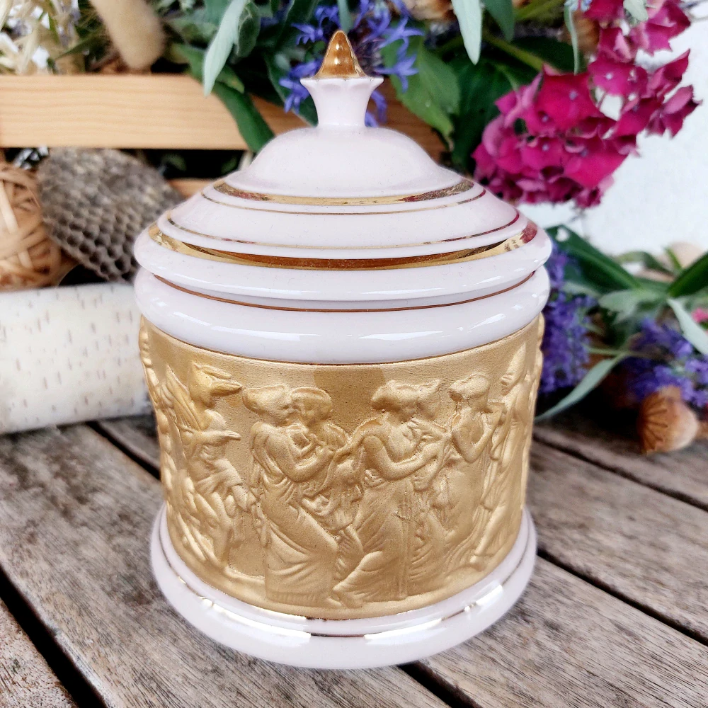 ANTIKA dóza,  matné zlato, H&C CHODOV