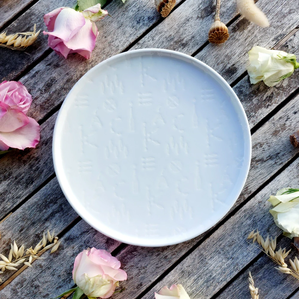 OPTIMO EMBOSS talíř mělký 24 cm, bílý, G. Benedikt 1882