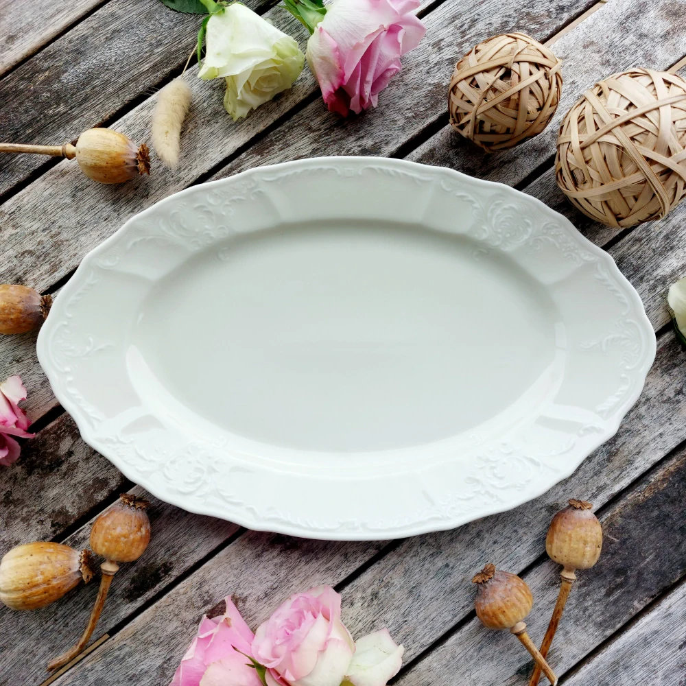 BERNADOTTE IVORY mísa oválná 34 cm, slonová kost, Thun 1794