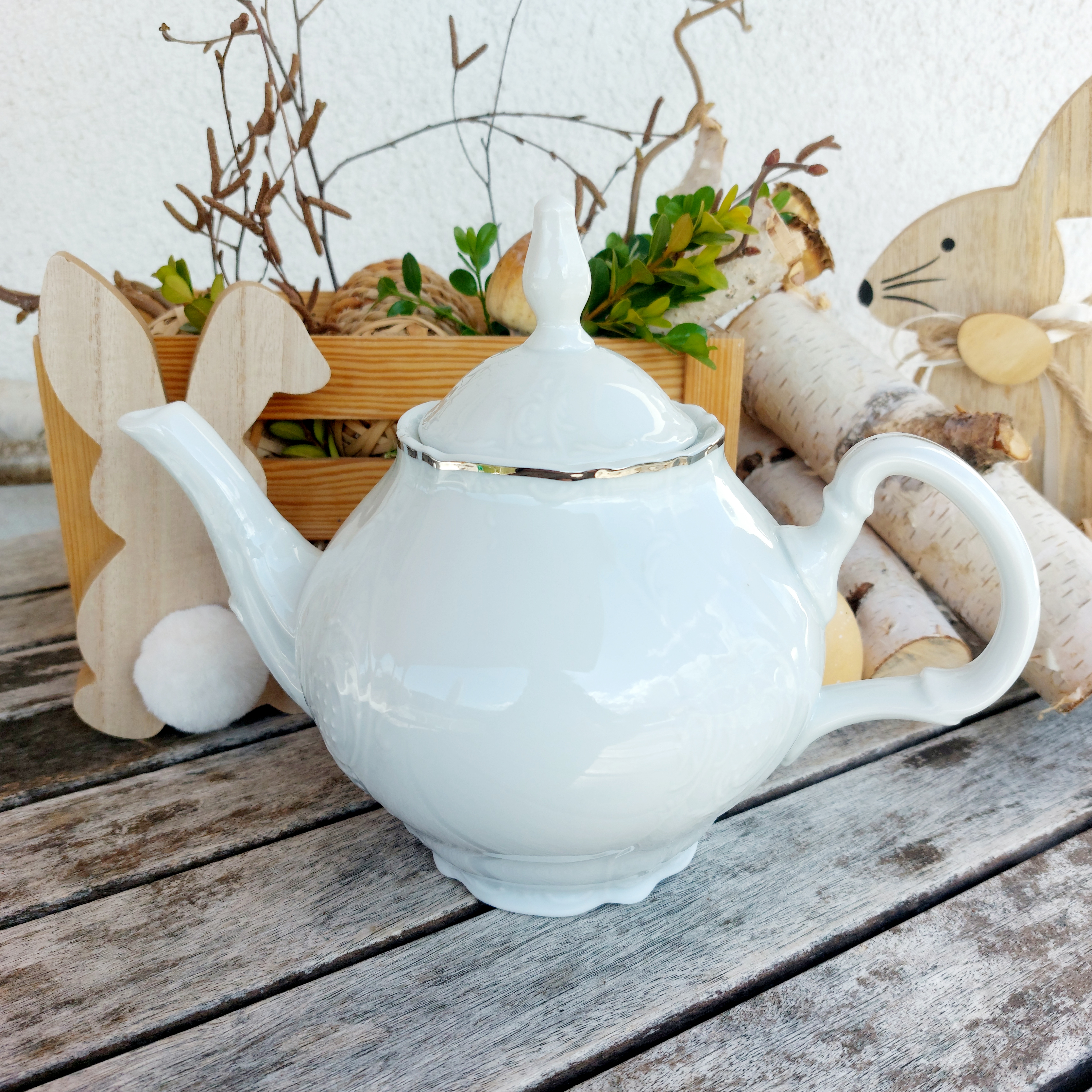 BERNADOTTE konvice čajová 1200 ml, platinová linka, Thun 1794