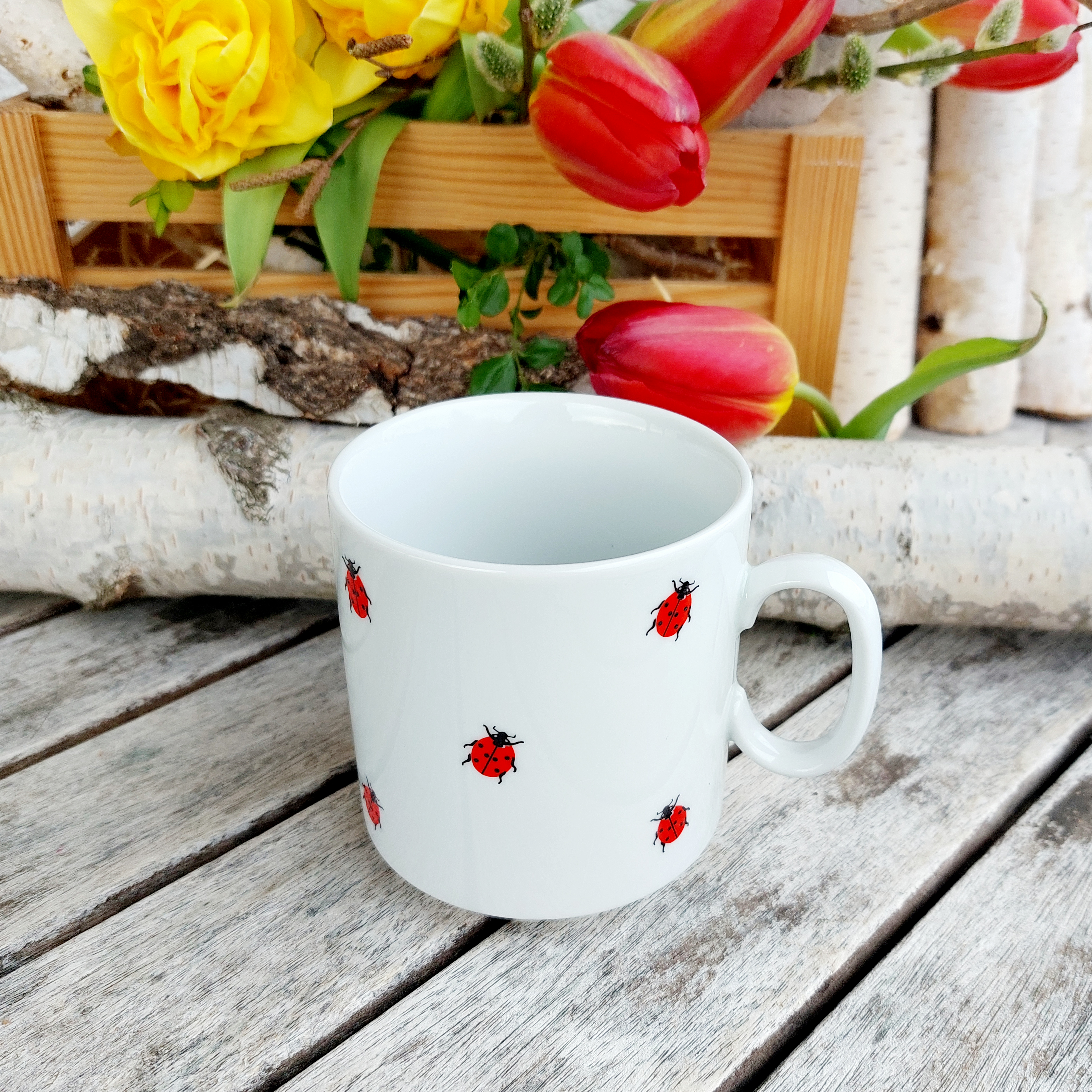 LUCAS hrnek 270 ml, berušky, Český porcelán Dubí 