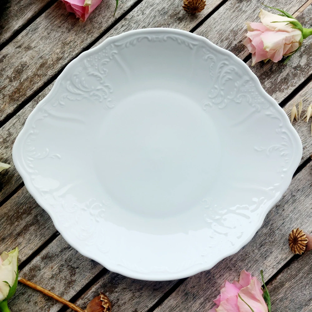 BERNADOTTE talíř koláčový 27 cm, bílý, Thun 1794