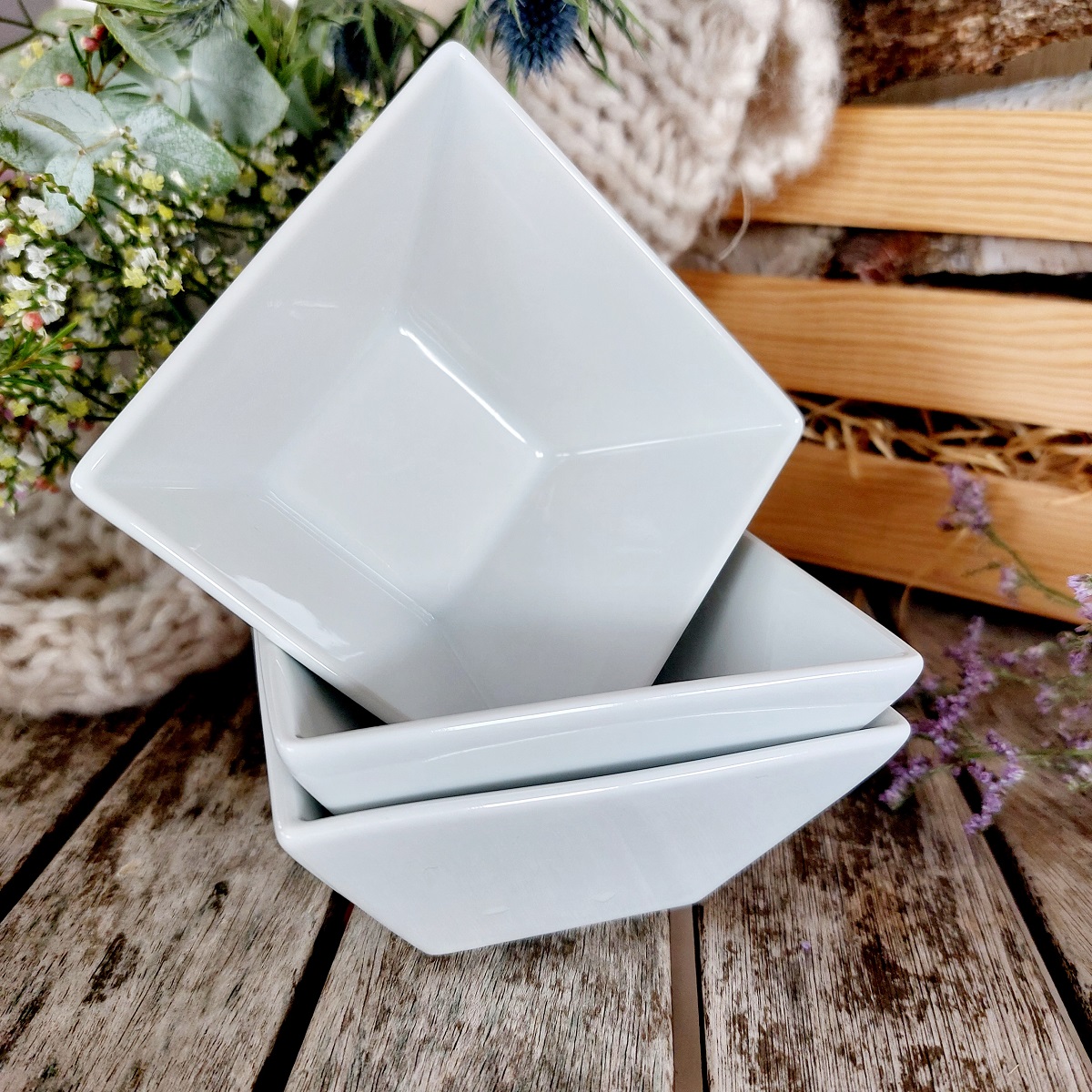 ACTUAL miska hranatá 9 cm, bílá, G. Benedikt 1882