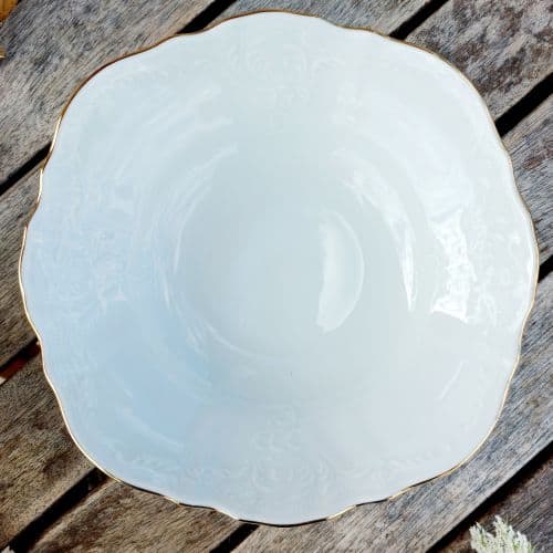 BERNADOTTE miska kompotová 19 cm, zlatá linka, Thun 1794