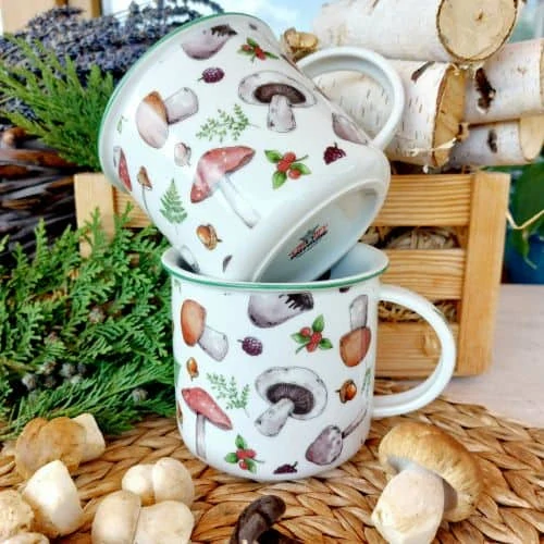 TINA hrnek 380 ml, houby, Český porcelán Dubí