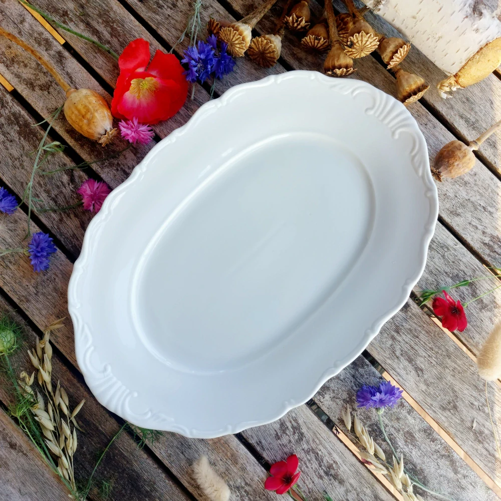 VERONA talíř oválný 32 cm, bílý, G. Benedikt 1882