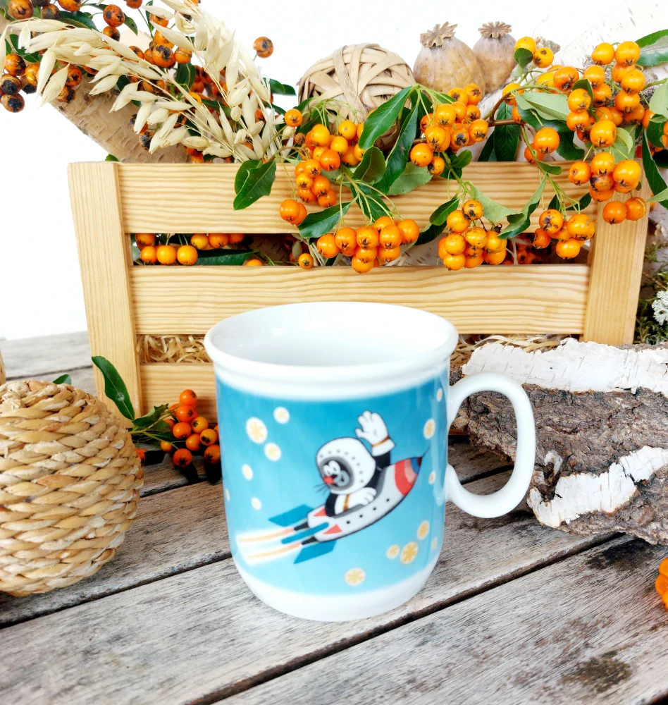 GASTON dětský hrnek 245 ml, Krteček a raketa, Thun 1794