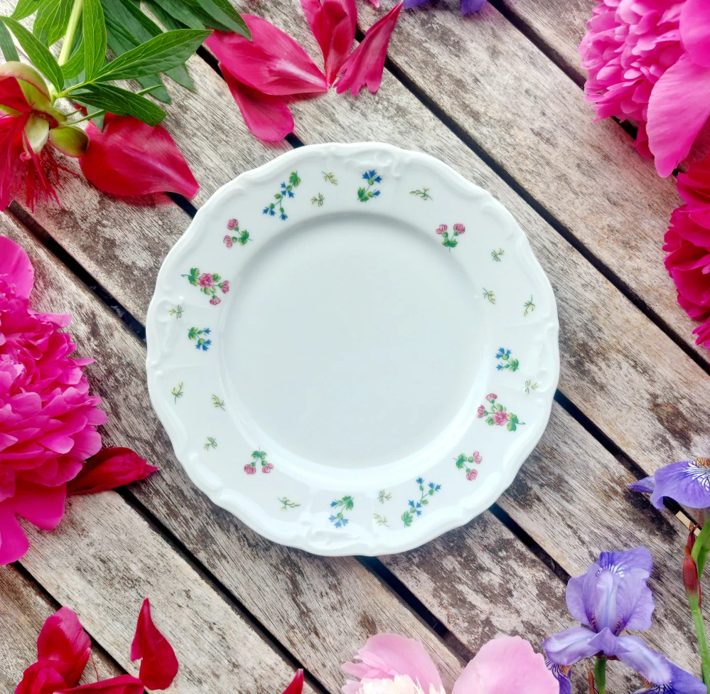 MARIE LOUISE talíř dezertní 19 cm, luční květy, Thun 1794